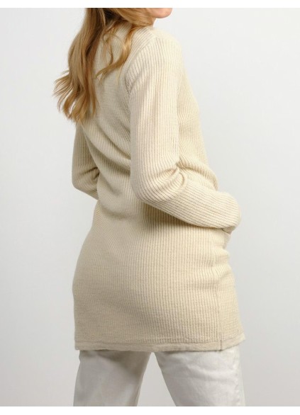 Women's khaki elegant knitted sweater