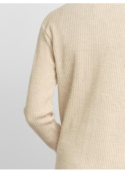 Women's khaki elegant knitted sweater