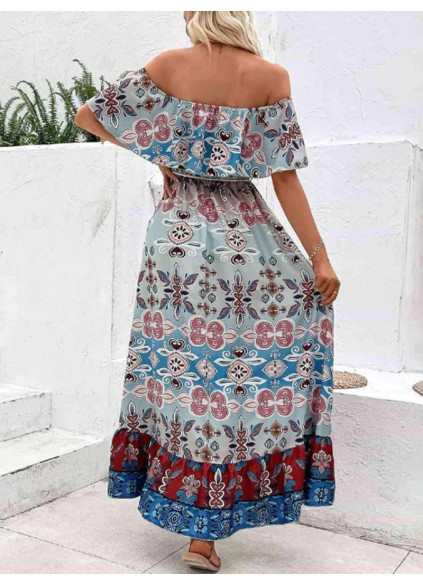 Women's Off Shoulder Split Holiday Dress