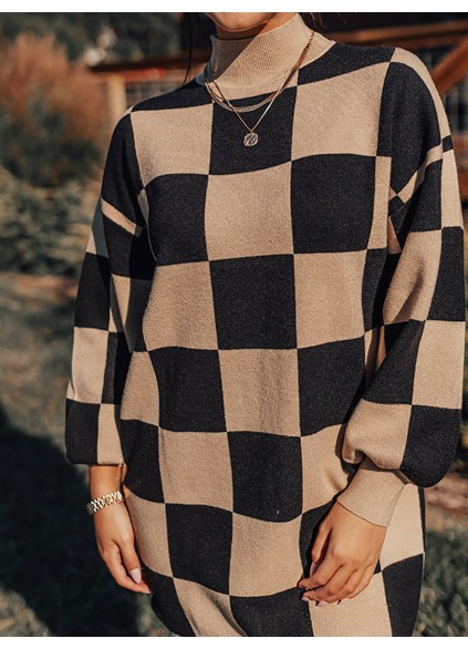 Women's Plaid Sweater Dress