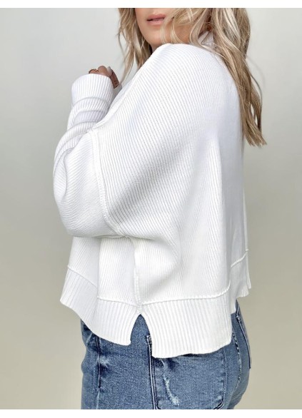 Women's simple solid color turtleneck sweater