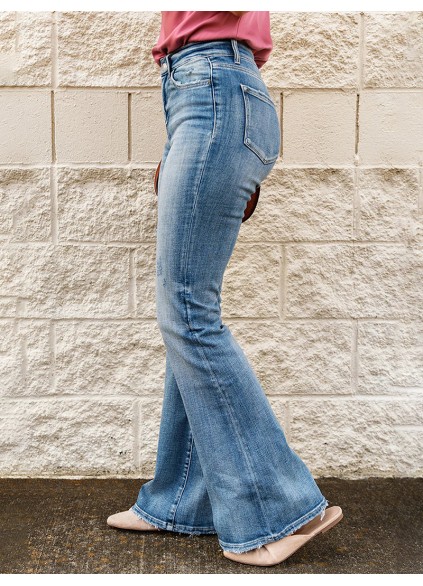 Women's Washed Classic Flare Jeans